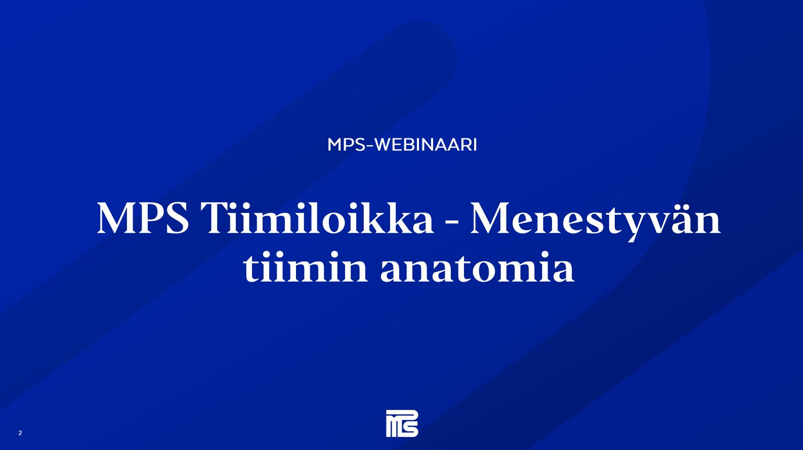 MPS-webinaari Tiimiloikka ja menestyvän tiimin anatomia kansikuva